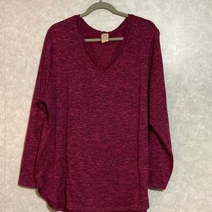 Faded Glory 4x long sleeve shirt. Pink and Black